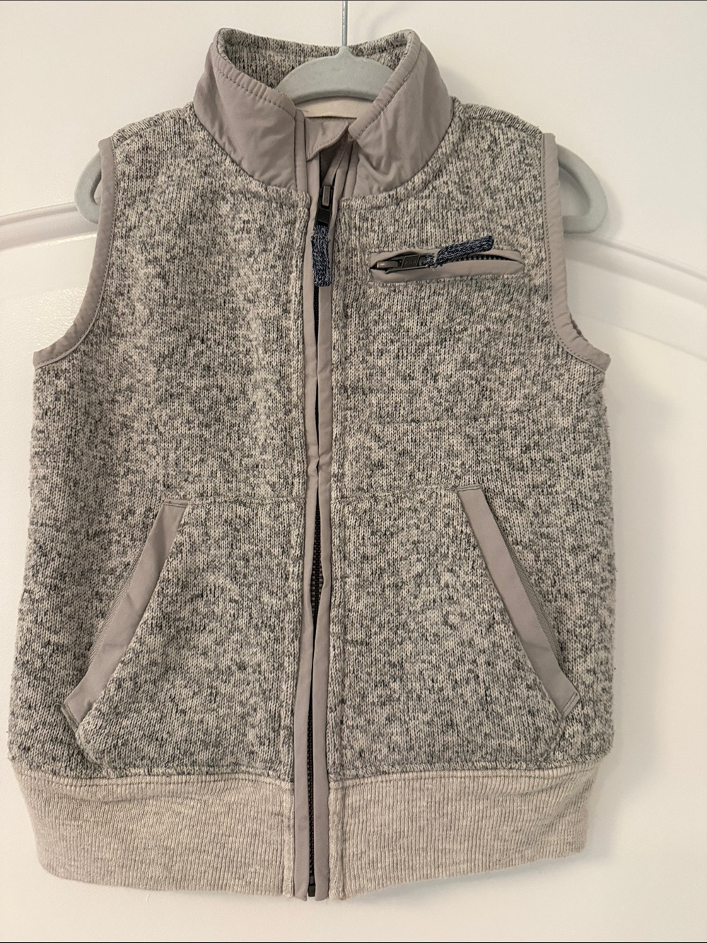 Crewcuts Heather Gray Knit Fleece Vest, 2T